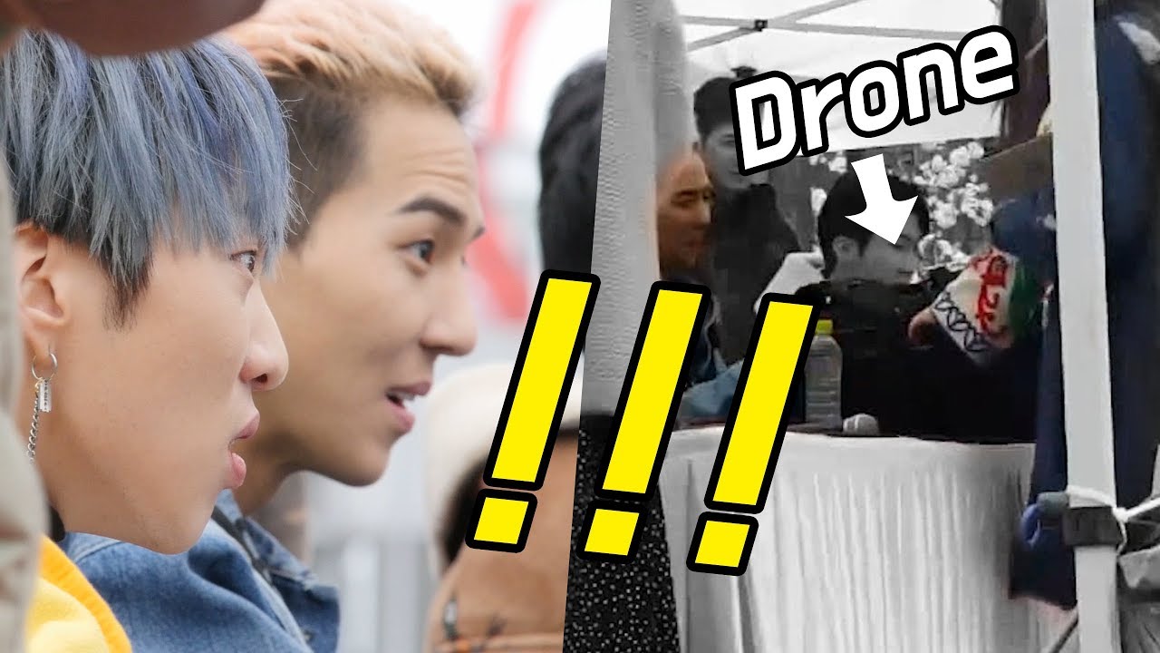 팬에게 드론 받은 송민호 반응 (feat.강승윤) MINO Reaction, Drone Gift : 위너 팬싸인회 WINNER Fansign Event : 신촌 차 없는 거리