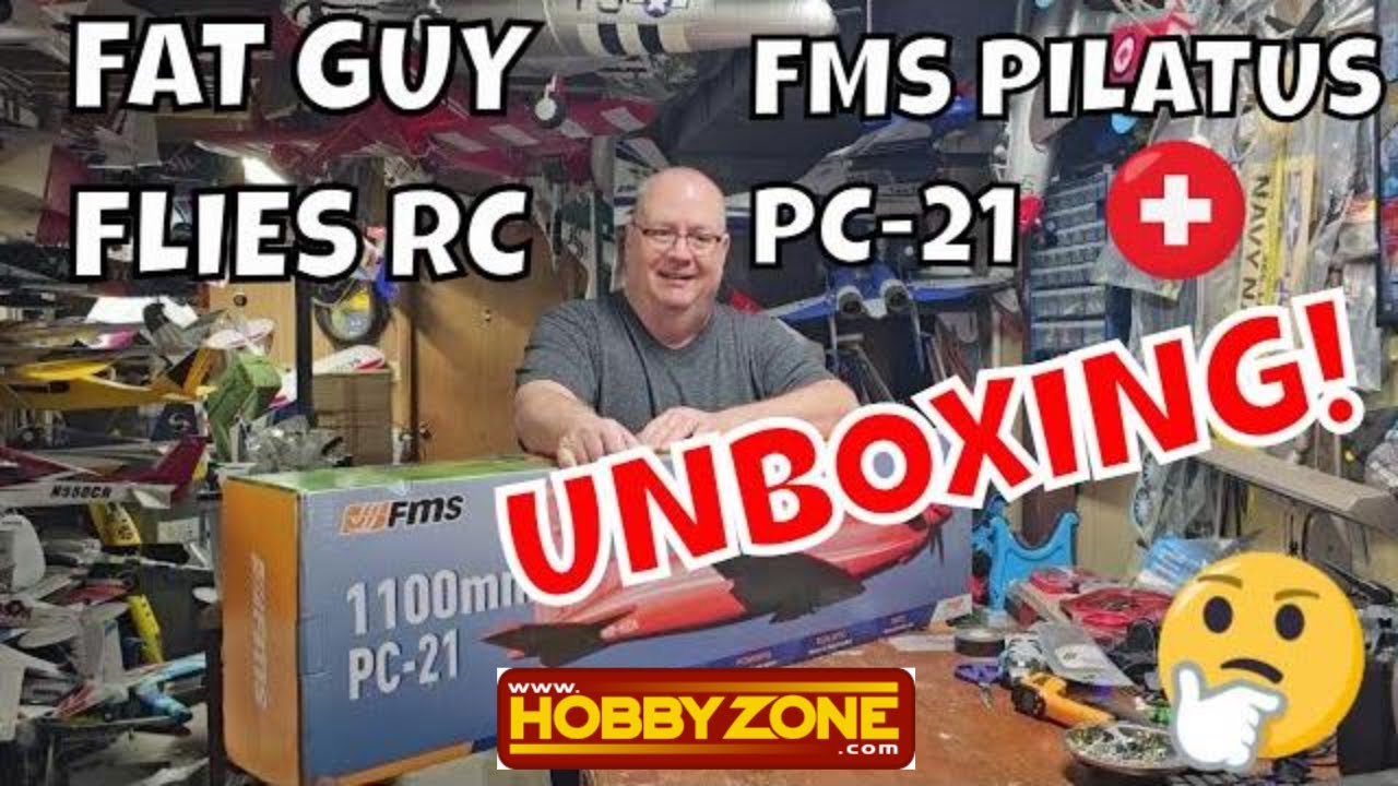 Распаковка FMS PILATUS PC-21 из HOBBYZONE от Fat Guy Flies RC