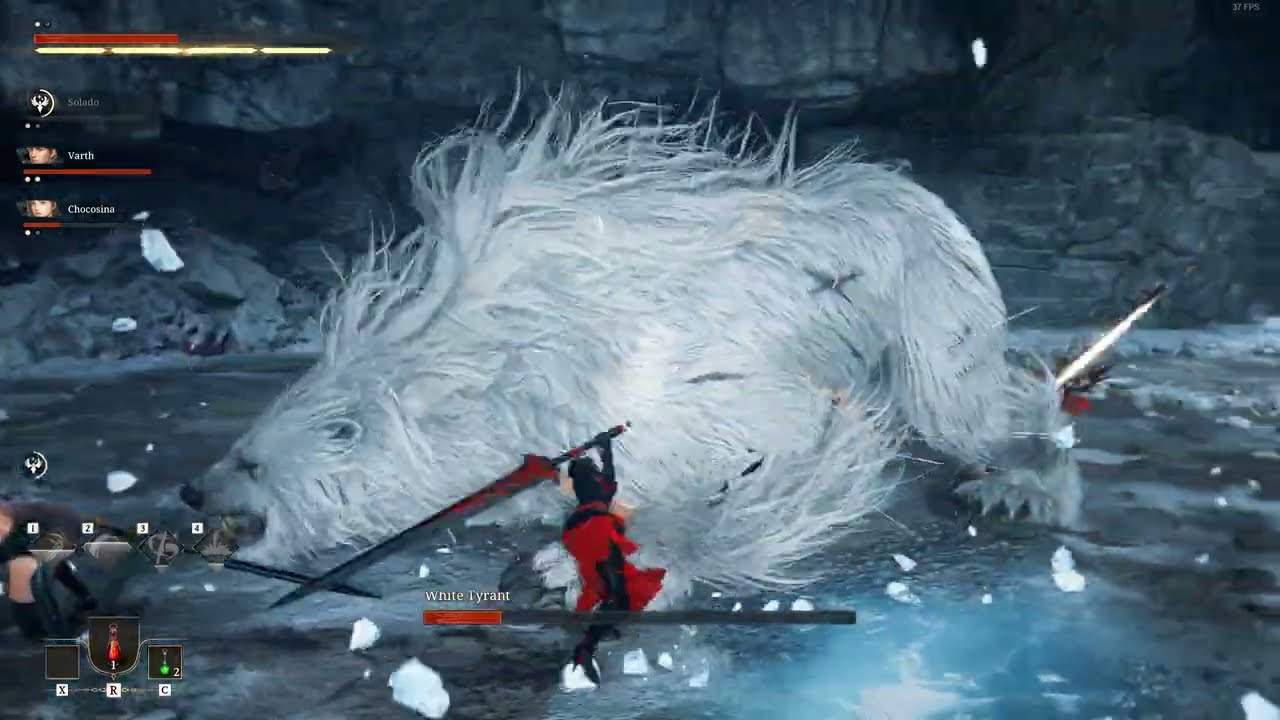 Vindictus Defying Fate White Tyrant Boss Multiplayer Raid Fight (Alpha Test)  With Varth & Chocosina
