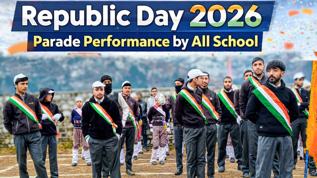 🇮🇳 77th Republic Day Celebration 2026 | Parade Performance by All Schools 🎉#youtube #republicday2026