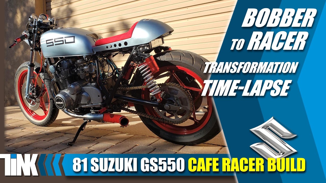Bobber to Cafe Racer Transformation | Suzuki GS550 Cafe Racer Build Time-Lapse