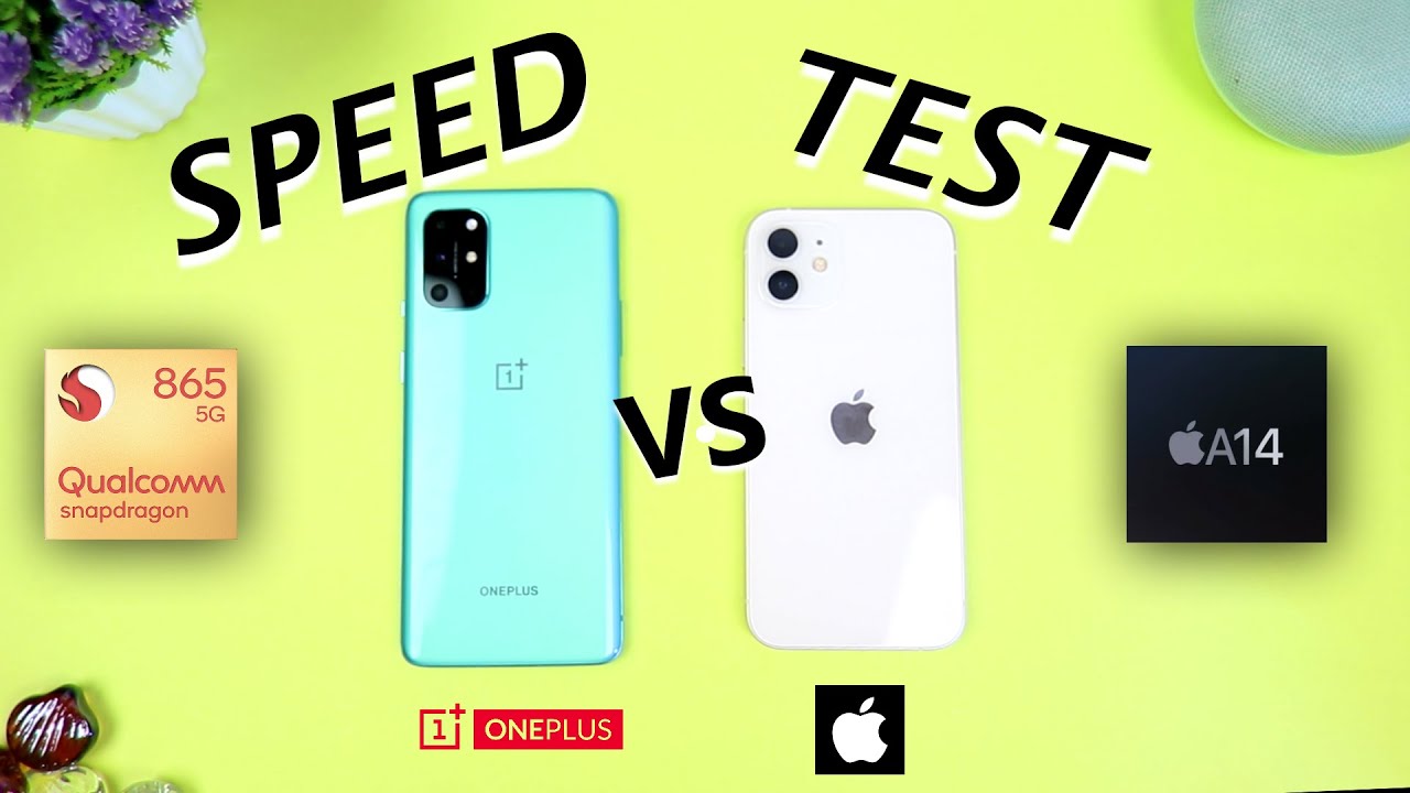 iPhone 12 vs OnePlus 8T Detailed Speed Test, Antutu Benchmark, Gaming, Data Speed Comparison 🔥🔥❤