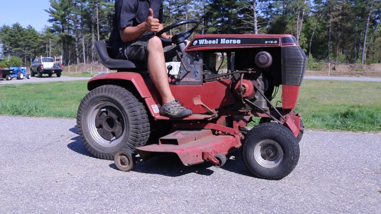 Wheel Horse 312-8 Attach-a-Matic Mower Deck Install | How to Install Mower Deck on Wheel Horse