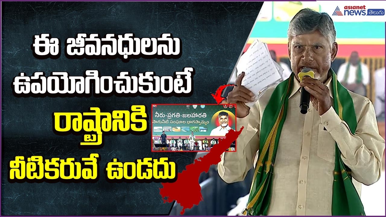 Chandrababu Powerful Speech: వీటిని ఉపయోగించుకుంటే రాష్ట్రానికి నీటికరువే ఉండదు| Asianet News Telugu