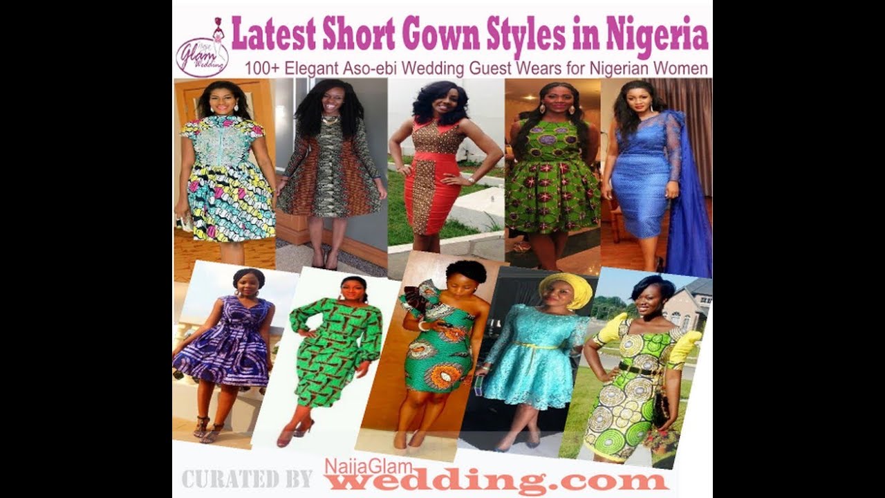 Latest Short Gown Styles: African /Nigerian Outfits for Occasions and Weddings