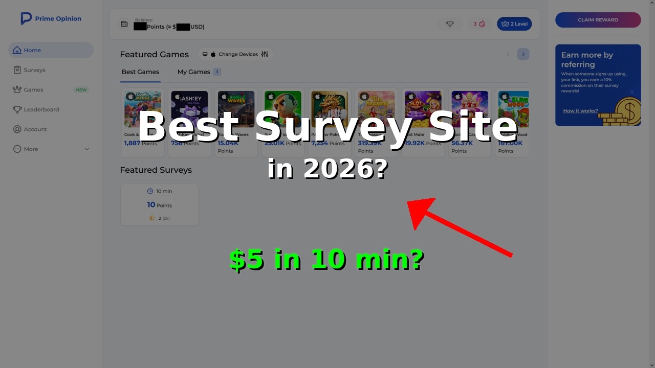 I tested the BEST survey site in 2026 (Easiest way to make money online)