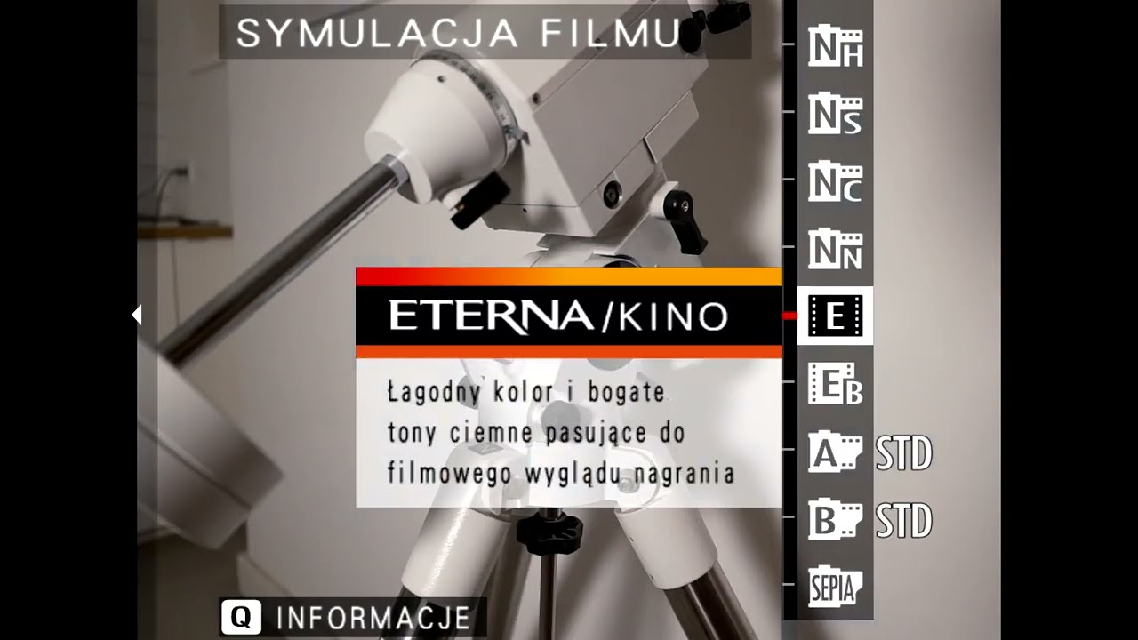 Fujifilm GFX100RF - menu ustawień jakości obrazu