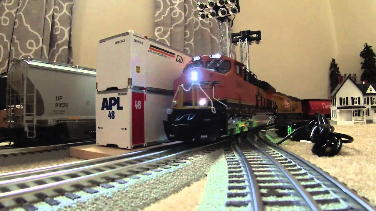 Lionel BNSF #6431 & Union Pacific #7454 ES44AC Locomotives - Hauling Monster Freight Train