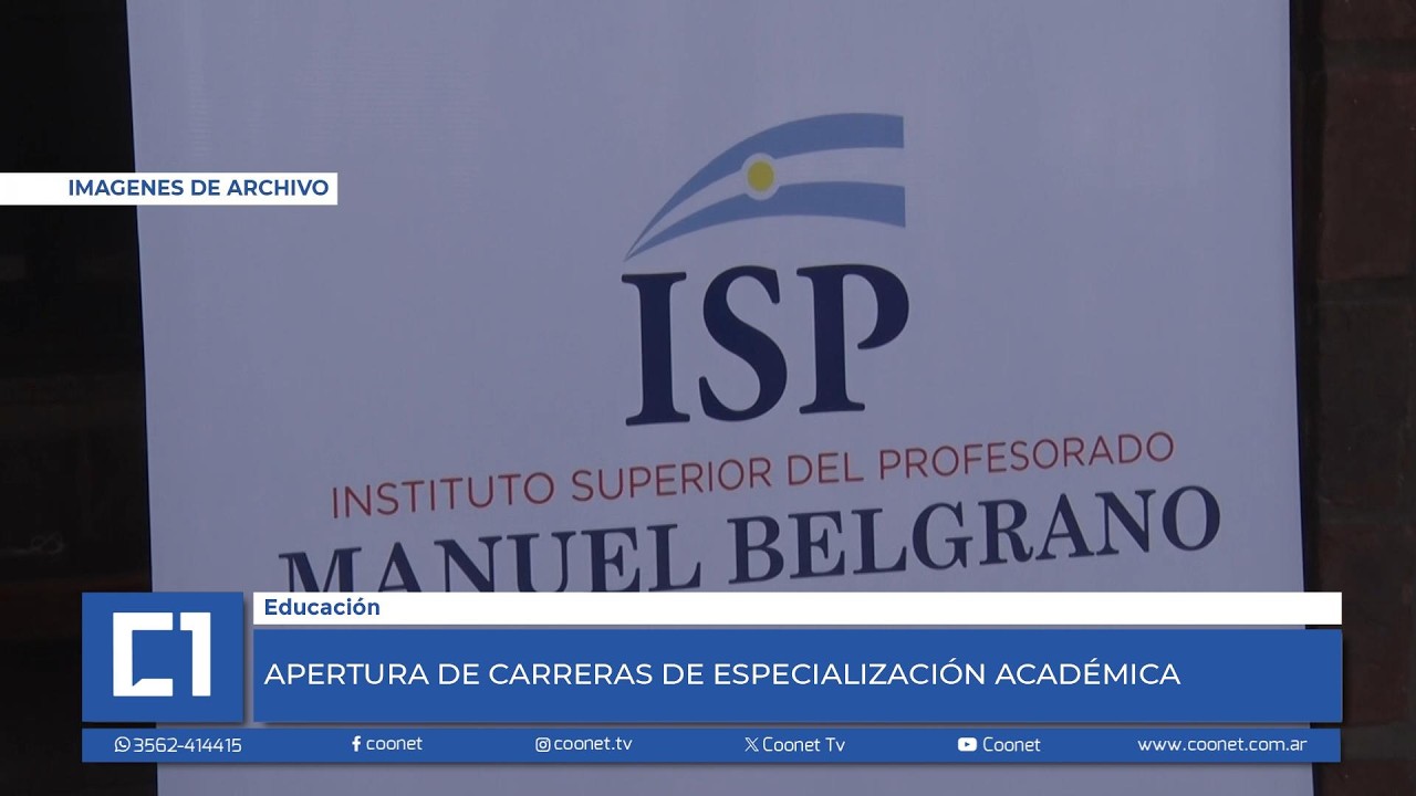 APERTURA de CARRERAS y especializaciones académicas 2026 en el ISP de Brinkmann