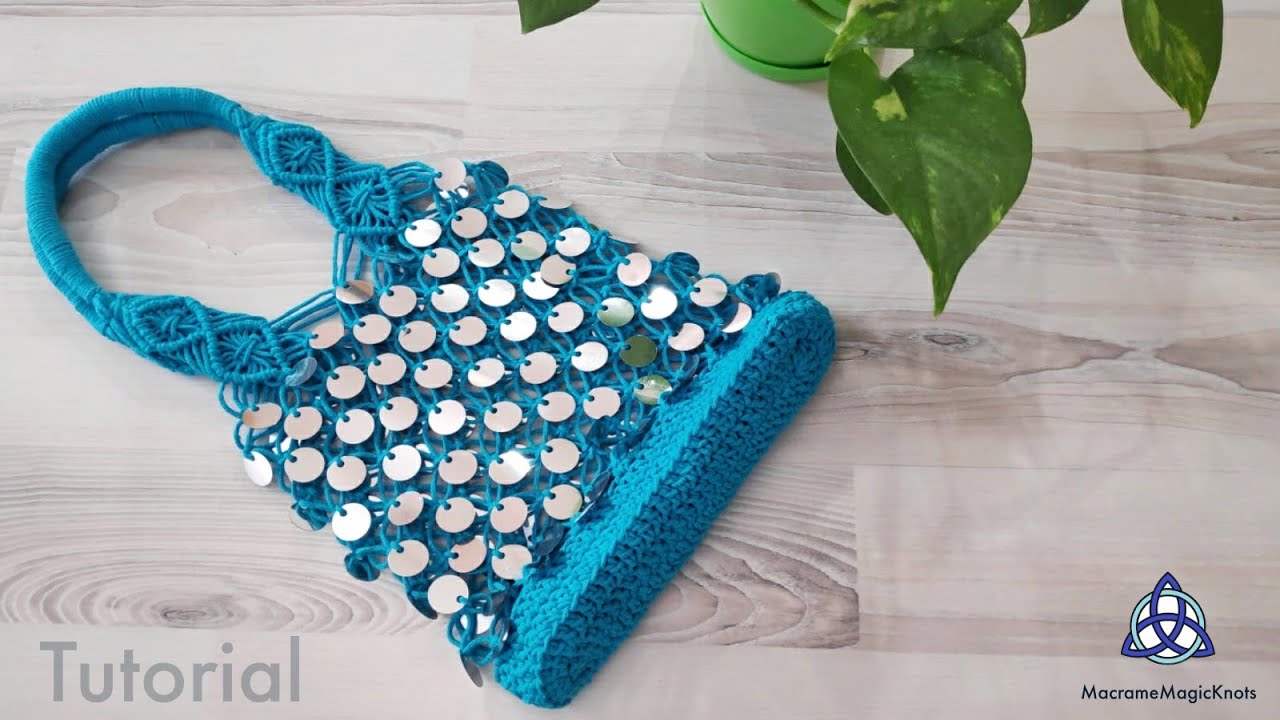 How to make MACRAME market BAG with crochet bag bottom | Tutorial