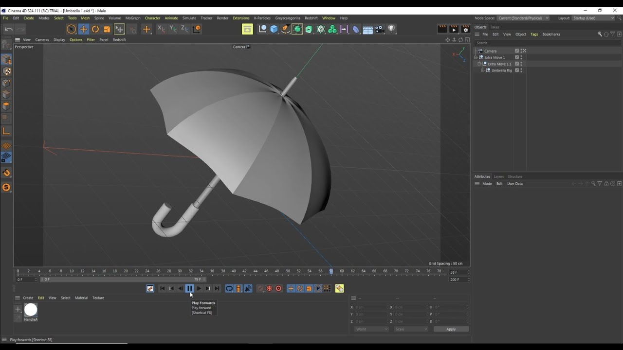 C4D Umbrella Model / Quick Rig Tutorial