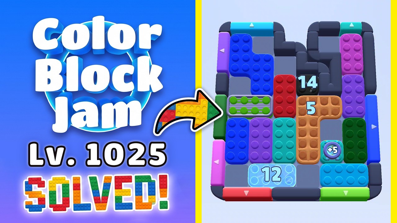 Color Block Jam Poziom 1024 (1025) | Wszystkie zagadki rozwiązane! 🎯