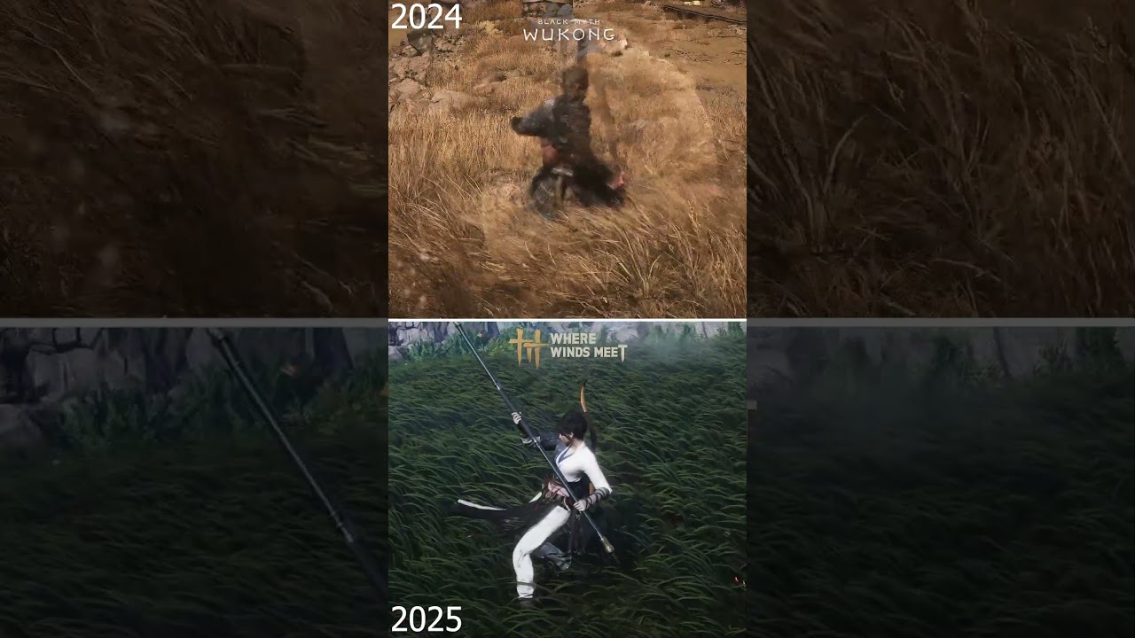 Grass Sway Level of Detail in Where Winds Meet vs Black Myth Wukong