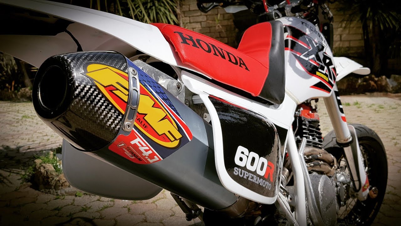 Honda XR 600R Exhaust  comparison (FMF 4.1 RCT  Titanium vs. Silmotor)