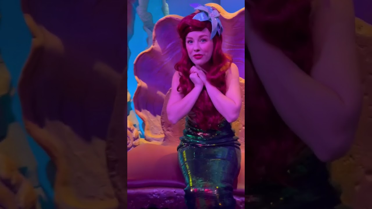 Meeting Ariel #disney #littlemermaid #ariel #youtube #shorts #disneyparks #fun #magickingdom #fy