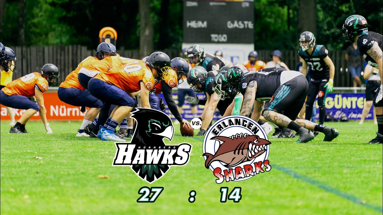Bayernliga 2024: Erlangen Sharks at Nürnberg Hawks - American Football Germany AFVBy