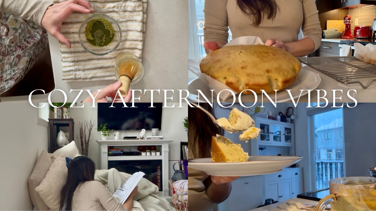 ❄️ Cozy Afternoon Vibes | Baking a Matcha Cake & Quiet Learning Time at Home ❄️