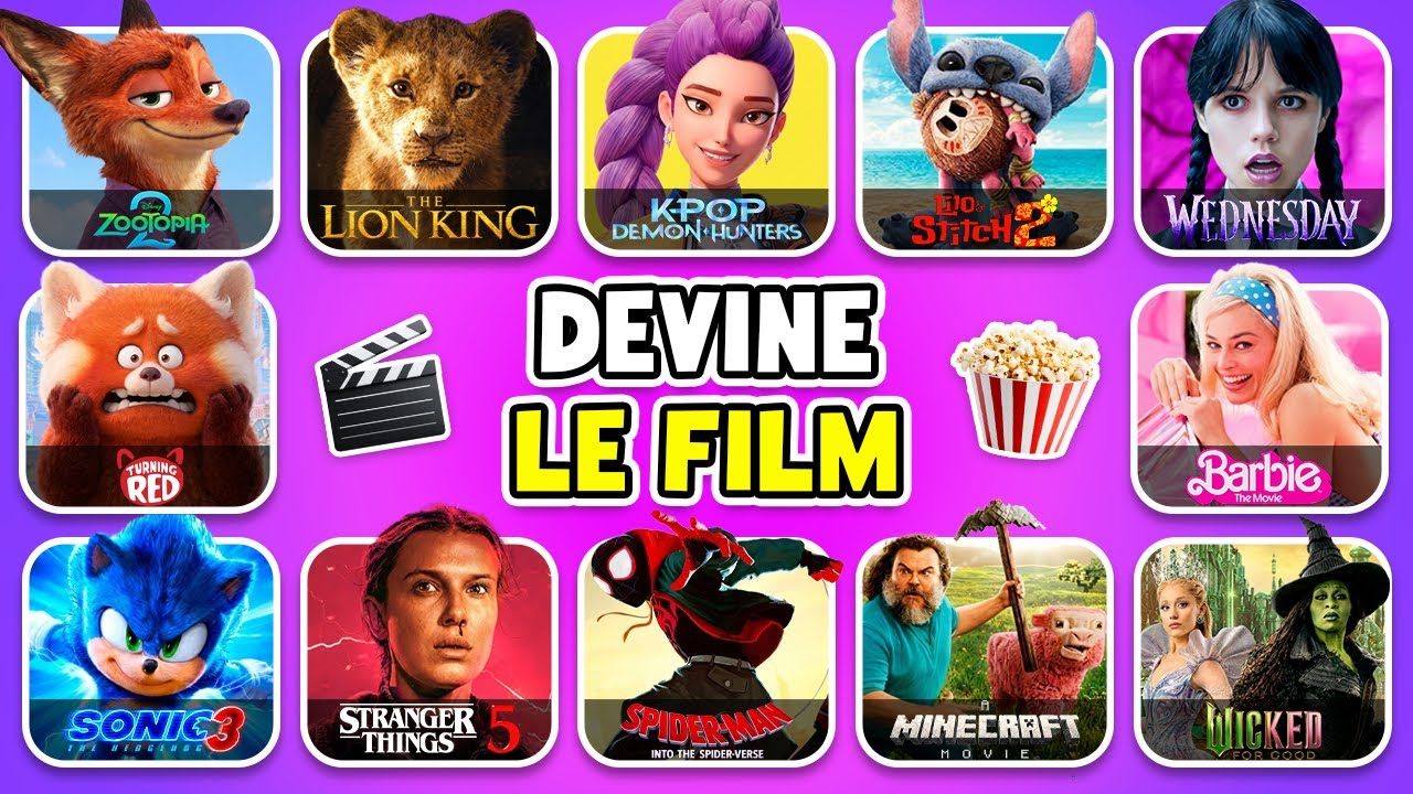 Devine les Films avec la CHANSON et la MUSIQUE 🍿🌈 Mercredi, Zootopie 2, Kpop Demon Hunters