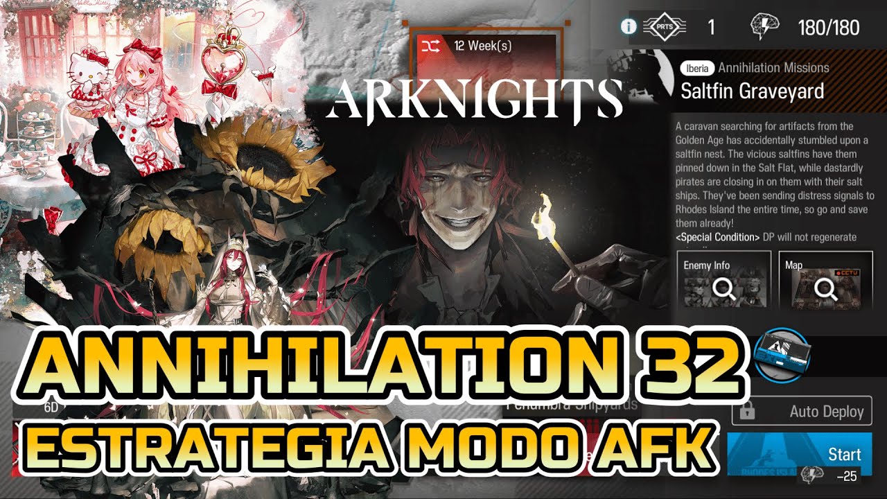 Annihilation 32 - Saltfin Graveyard Estrategia modo AFK [Arknights EN]