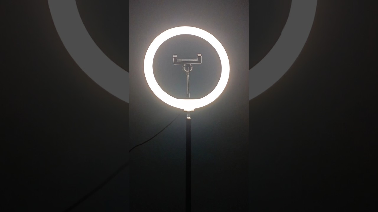 New round light stand 🤯 with mic unboxing 📦