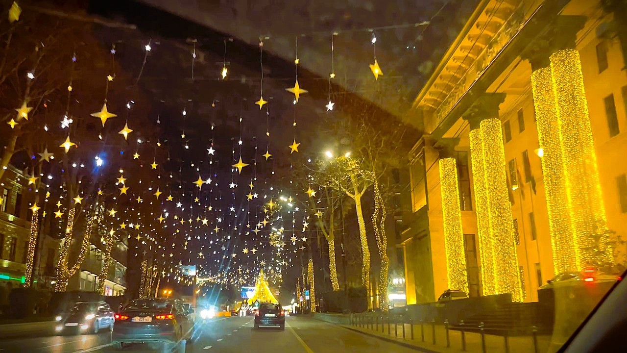 საახალწლო რუსთაველზე მანქანით, 2026 / New Year's Rustaveli by Car, Tbilisi 2026