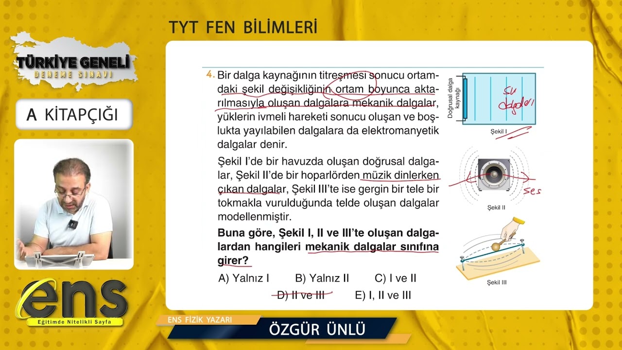 TYT FEN BİLİMLERİ-ENS TÜRKİYE GENELİ DENEME SINAVI SORU ÇÖZÜMLERİ