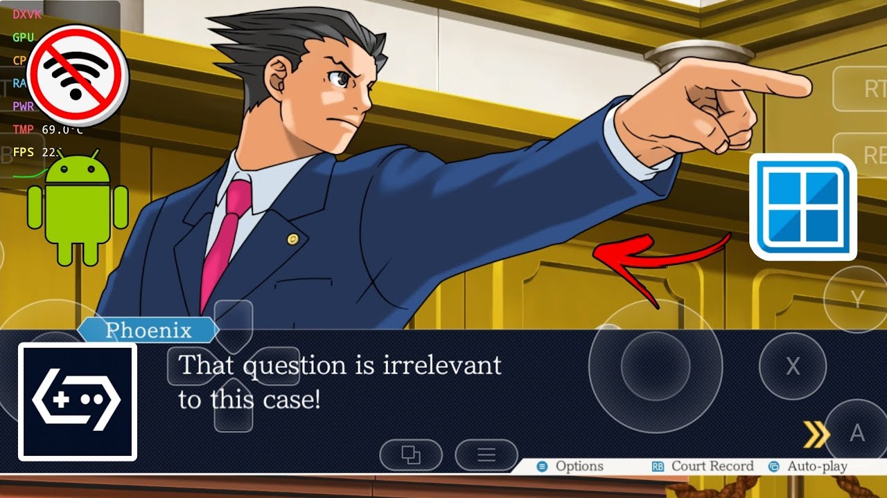 Phoenix Wright: Ace Attorney Android Port Winlator & GameHub Emulator - Offline Mobile/Android Game