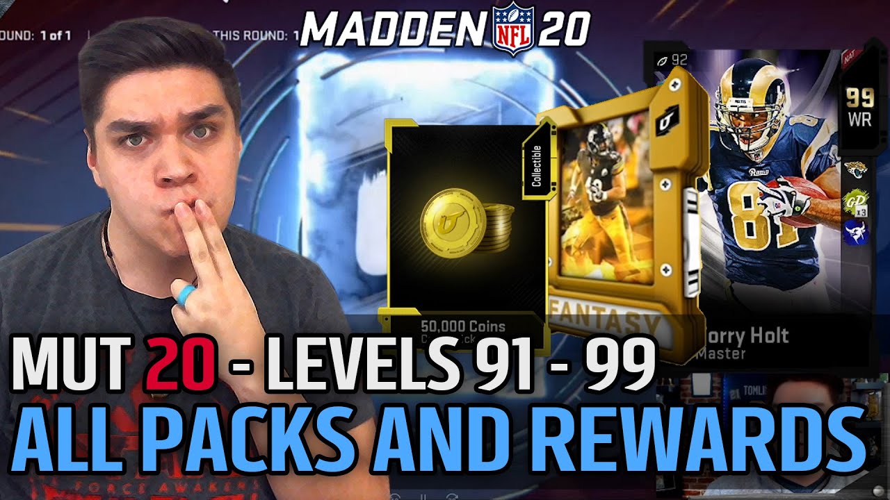 Level 91-99 ALL Packs and Rewards! | Madden 20 Ultimate Team