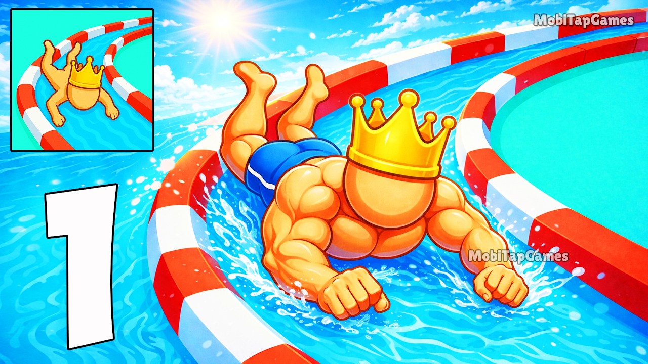 Aquapark.io - Gameplay Walkthrough - Crazy Water Slide Racing & Epic Pool Falls (iOS, Android)