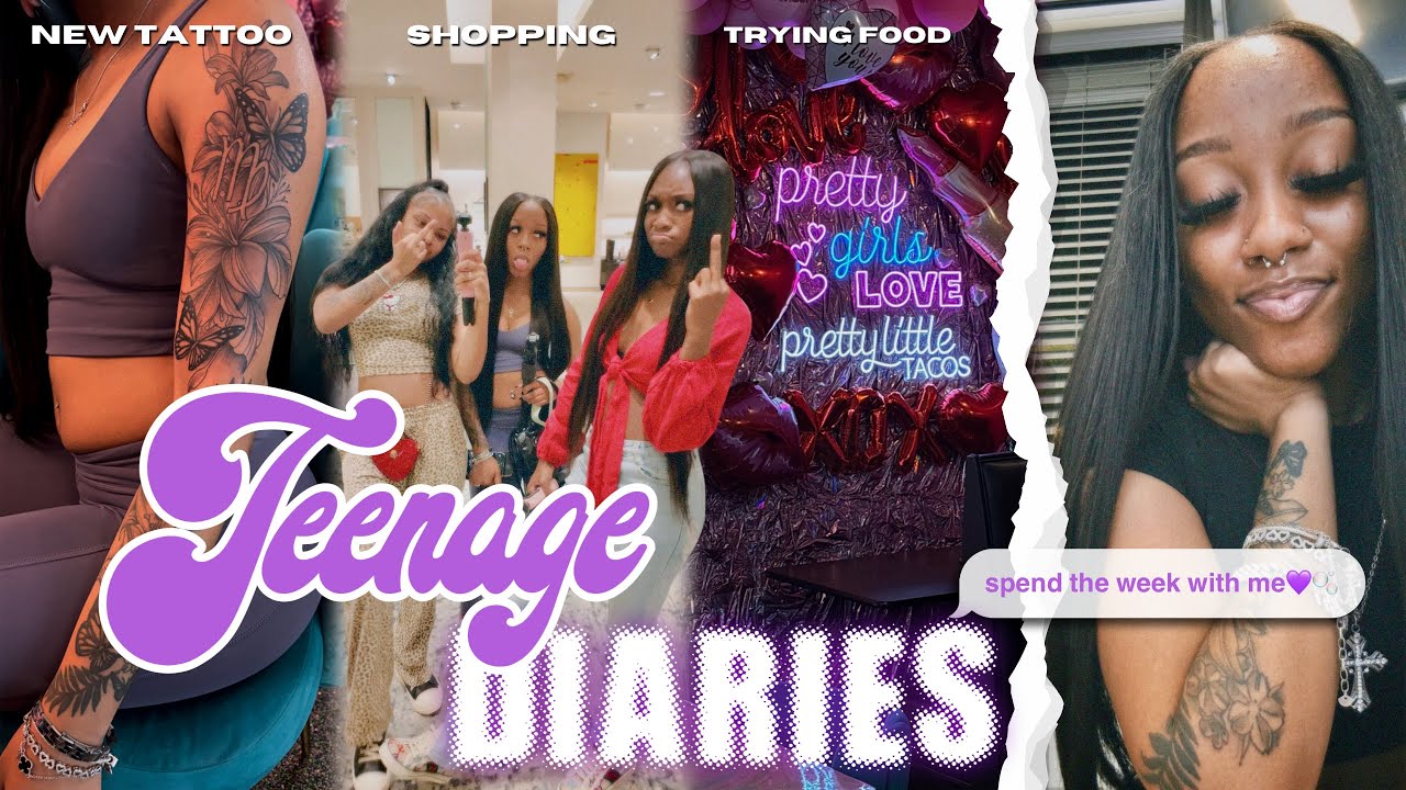 TEENAGE DIARIES✰ WEEKLY VLOG: shopping, new tattoo, hanging with friends,  new food, etc | JAAHDIORR
