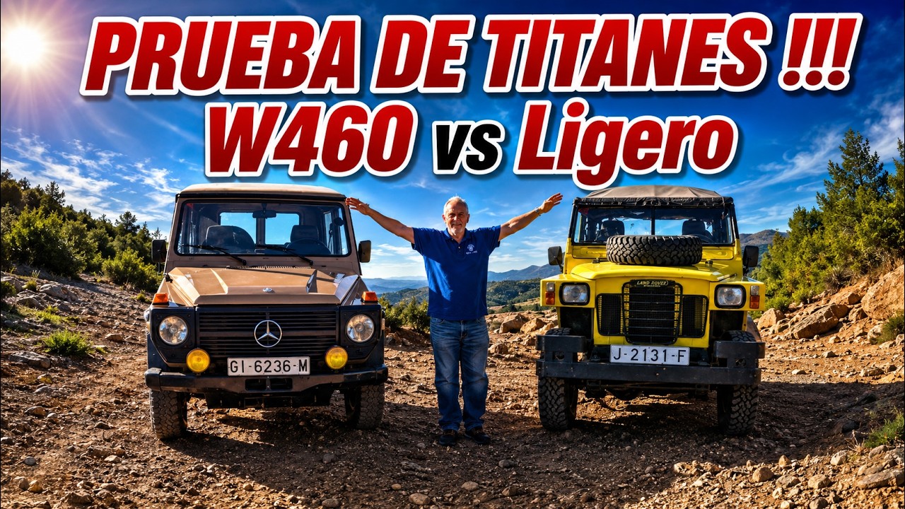 Prueba comparativa entre el Mercedes 300 GD (w460) y el Land Rover Santana Ligero | Review 4x4