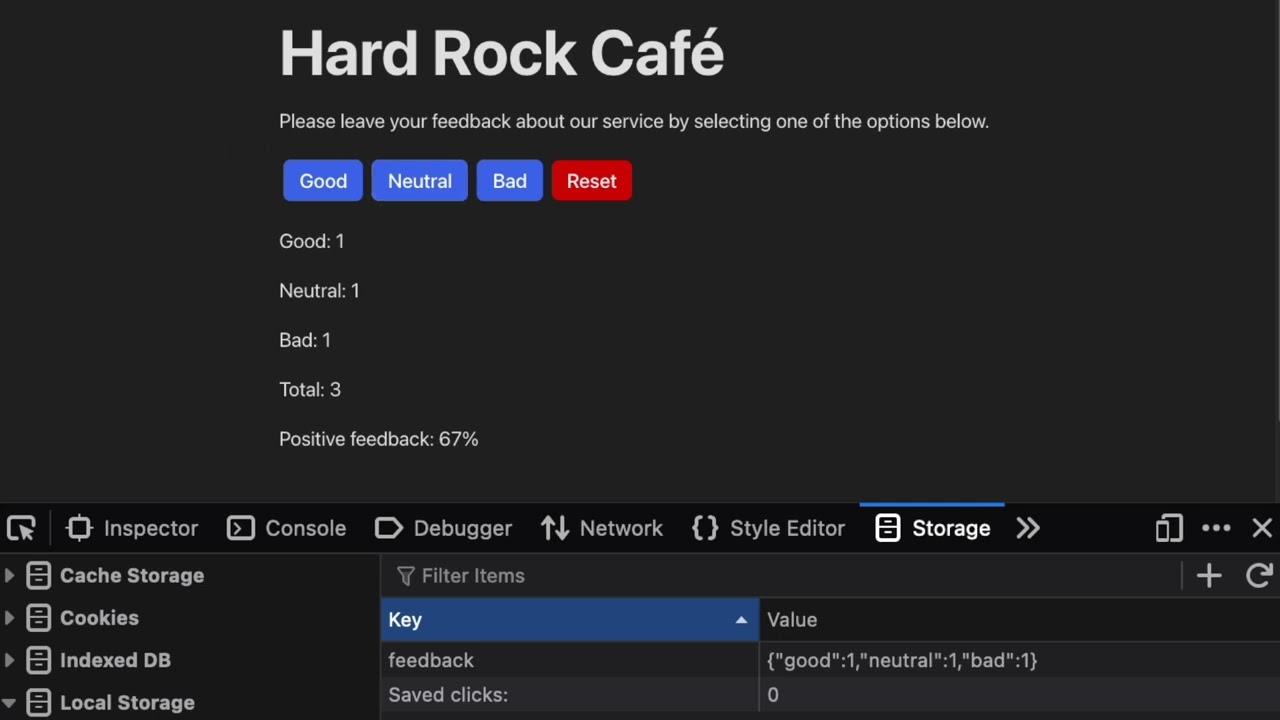 Vote app in React