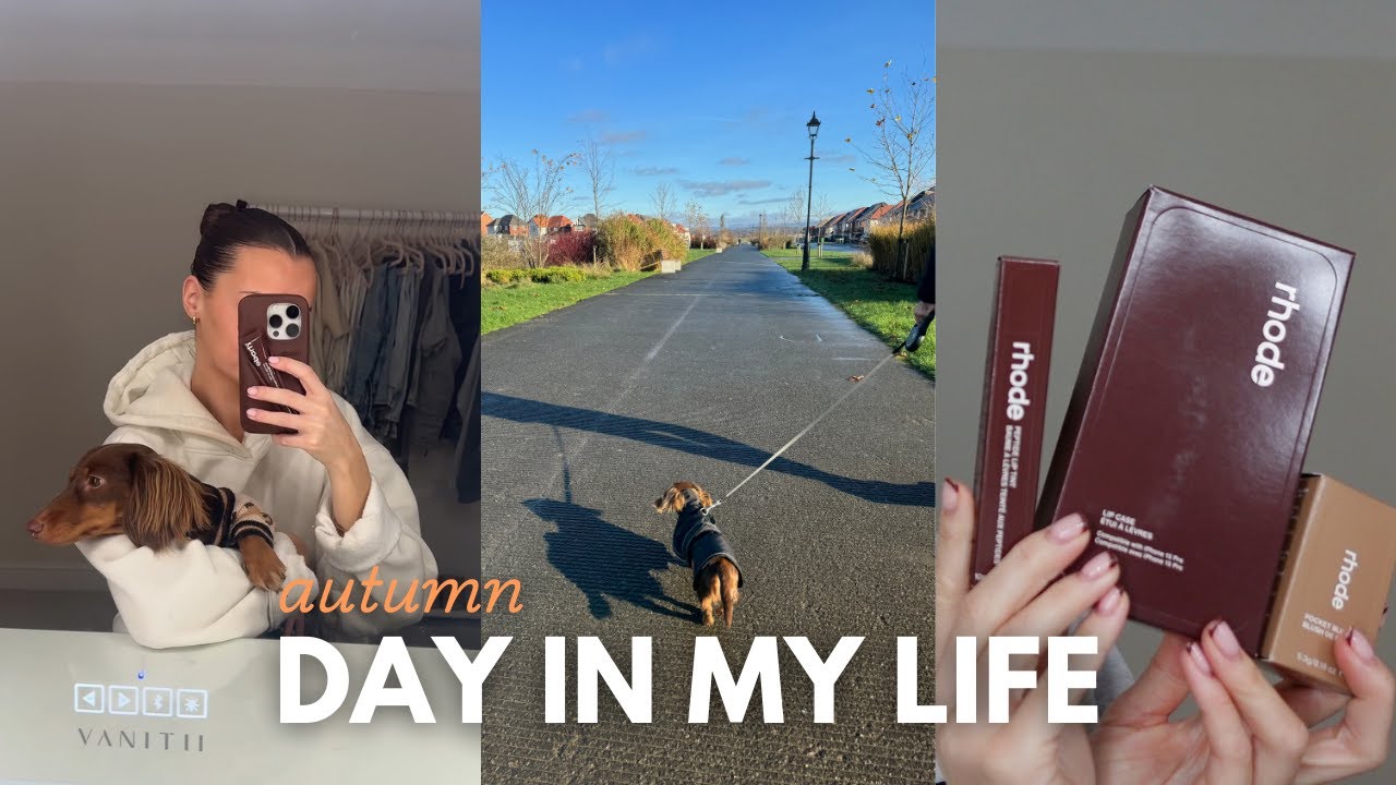 VLOG: new rhode phone case, life with my mini dachshund, food shopping, new nails
