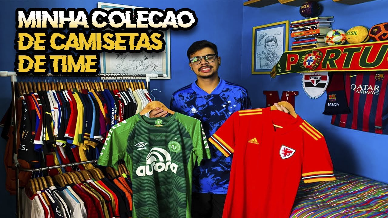 MINHA COLEÇÃO DE CAMISETAS DE TIMES DE FUTEBOL