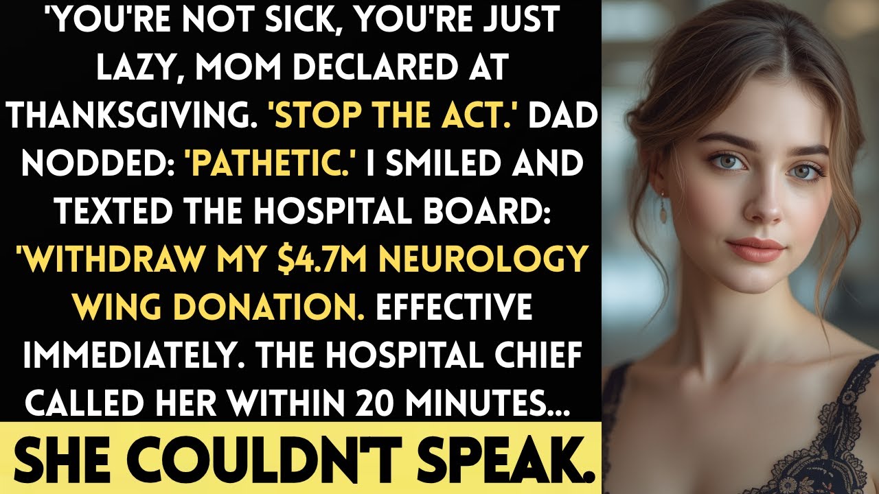 Mom Said 'You're Just Lazy' - Until The Hospital Chief Revealed I Fund The $4.7M Neurology Wing
