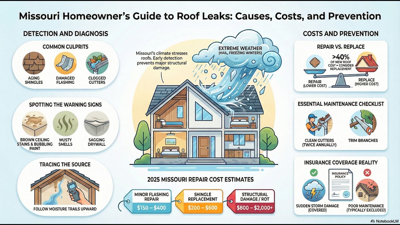 Roof Leaks Explained: Causes, Costs & Fixes | American Roofing Experts 816-608-7773 MO Homeowners!!