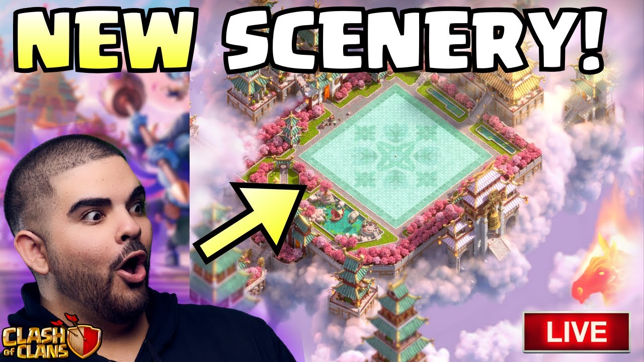 NEW Year of the Fire Horse Scenery! Ranked Hits and CWL (Clash Of Clans LIVE)