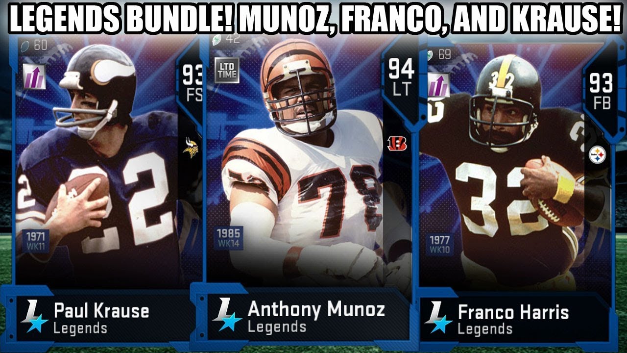 LEGENDS BUNDLE! MUNOZ, KRAUSE, AND FRANCO! TODAY'S RIDDLE SOLO! | MADDEN 19 ULTIMATE TEAM