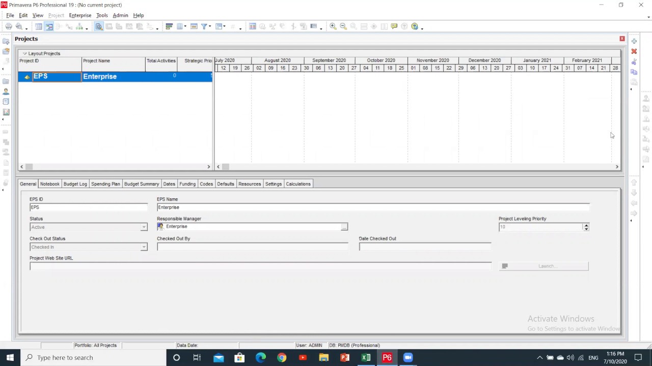 1- Create WBS (Preparing schedule on primavera)/عمل WBS للجدول الزمني على البريمافيرا