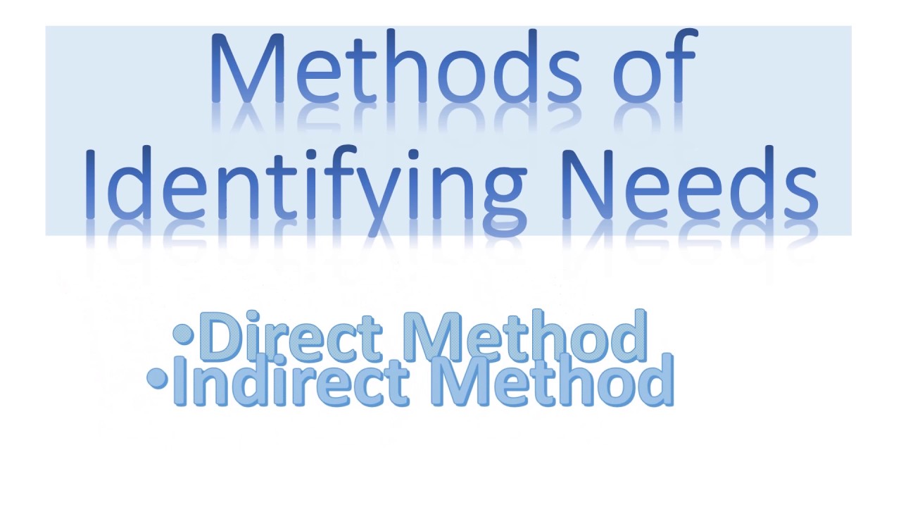 Methods to identify Information Needs