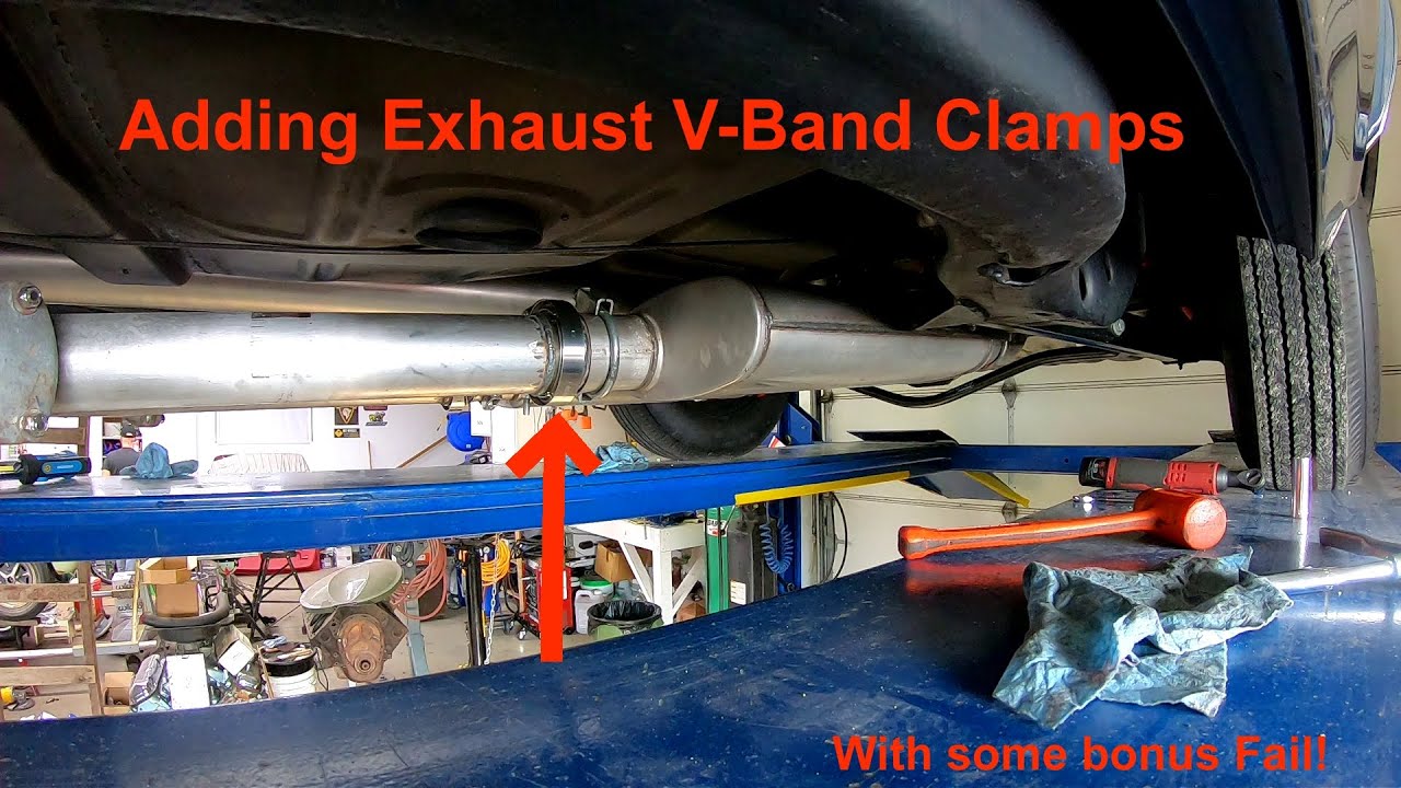 Установка хомутов выхлопной системы V-Band