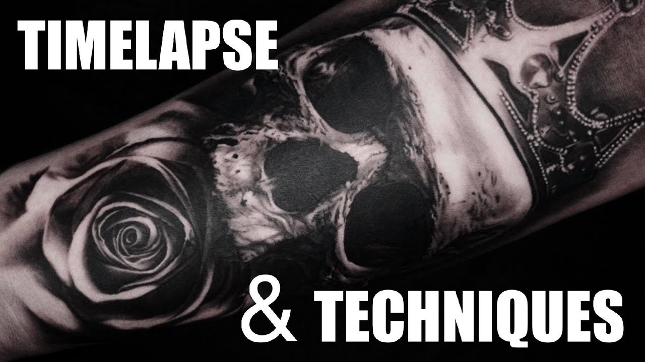 TATTOO TIMELAPSE | Skull and Crown (2020)