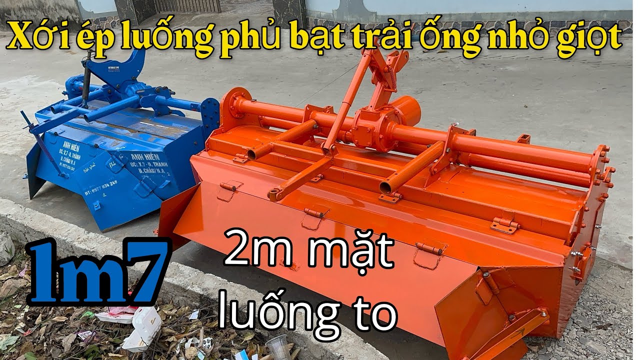 Xới ép luống phủ màng trải ống nhỏ giọt 2m2 và 1m7 đi bình phước tây ninh kịp đón tết LH 0354715098