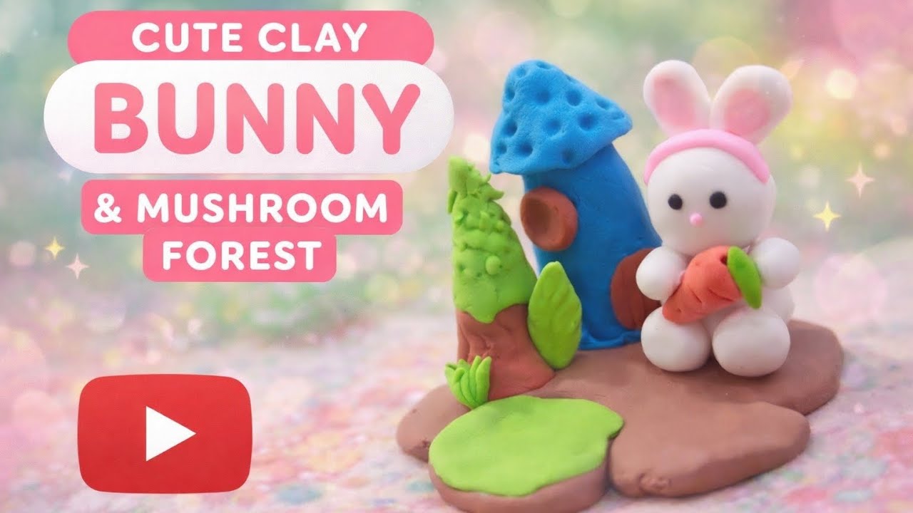 How to Make a Cute Clay Bunny 🐰 | Easy DIY Polymer Clay Tutorial for Beginners