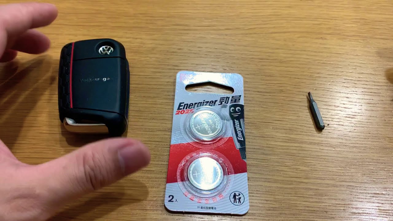 福斯汽車 鑰匙更換電池教學 VW car key battery replace