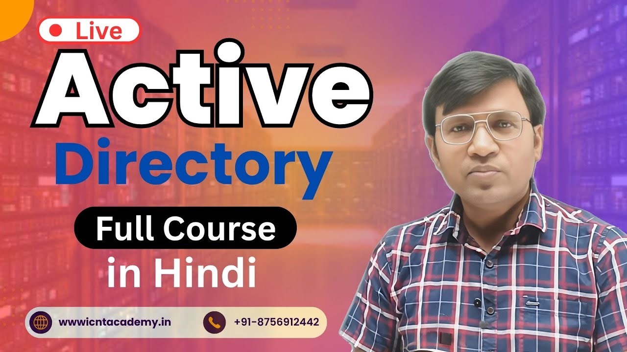 Active Directory Full Course | Windows Server Course  Live Training  Active Directory for Beginners