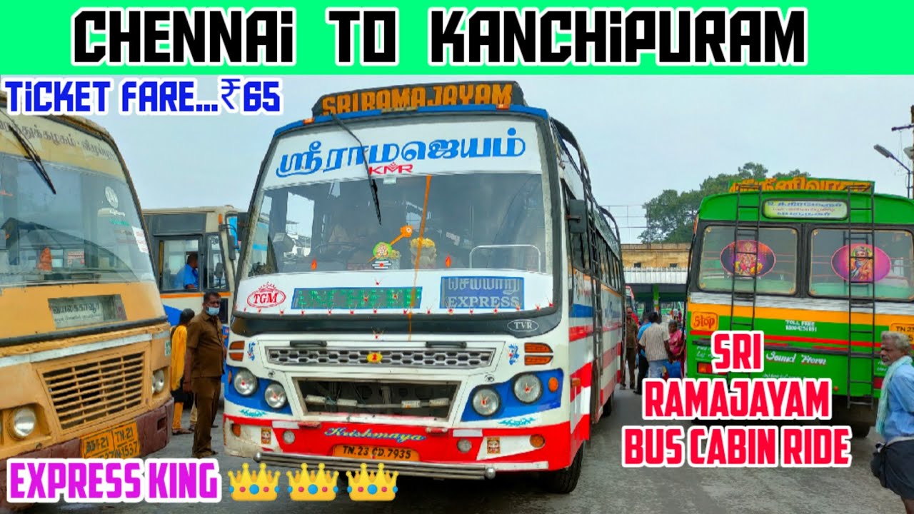 Chennai to Kanchipuram Bus Travel | Sri Ramajayam Bus Service | Cabin Ride with KMR Express King 👑👑👑