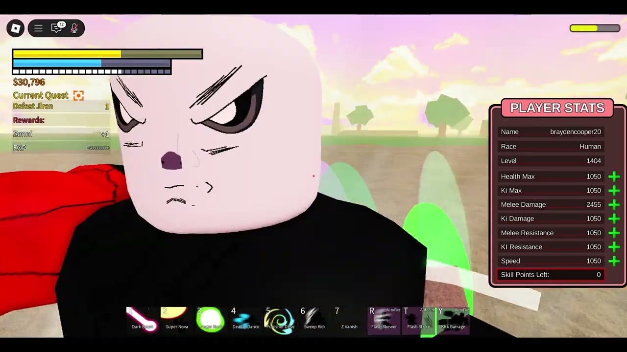 my heaven human showcase for my dbzfs account