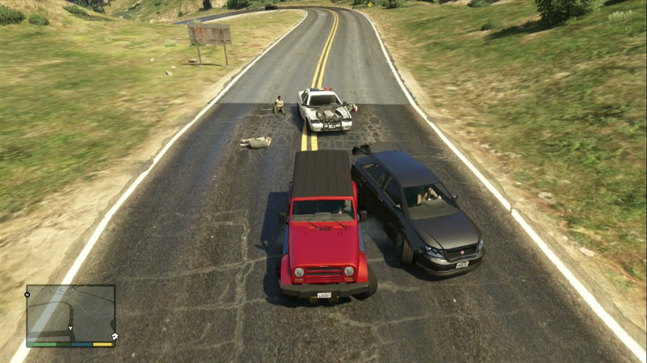 GTA V Ayudando a policias para detener a delincuentes