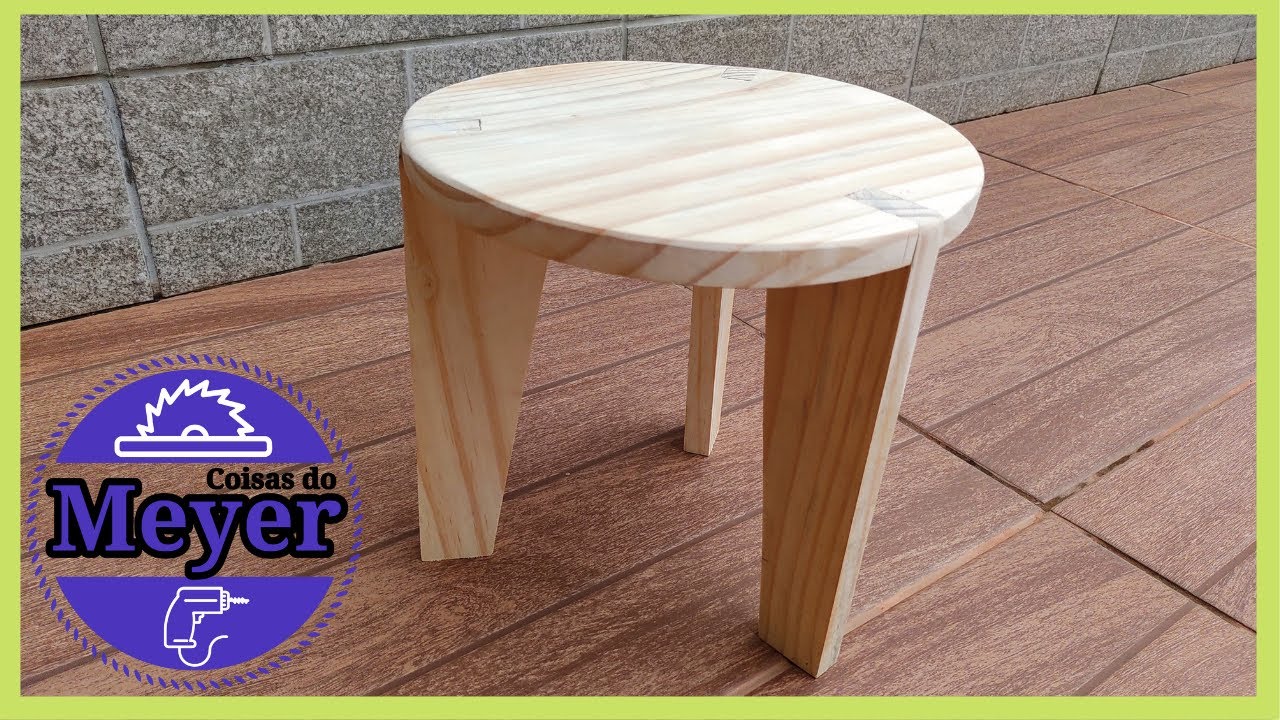 ✅ Banqueta de Pinus - Muuuito simples!!